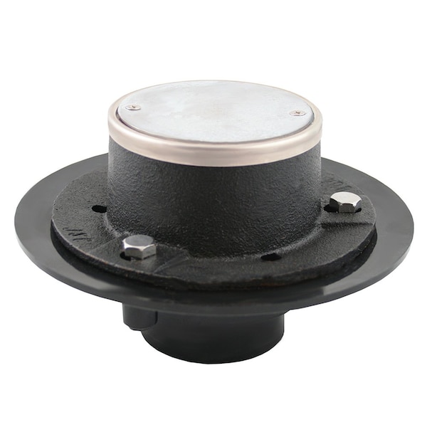Non-Adjustable Code Blue Drain with Cast Iron Top and ABS Base